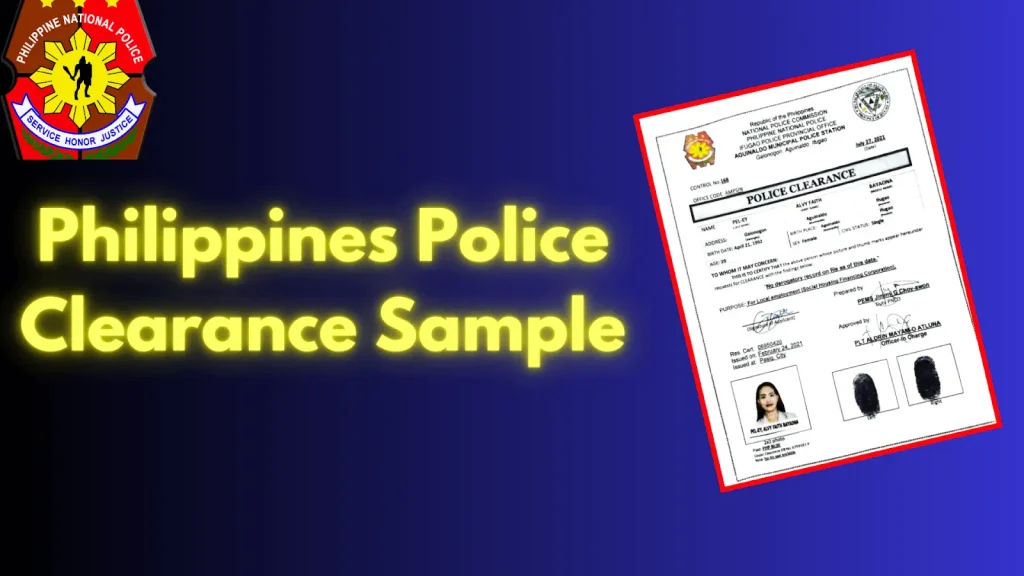 Police Clearance Sample