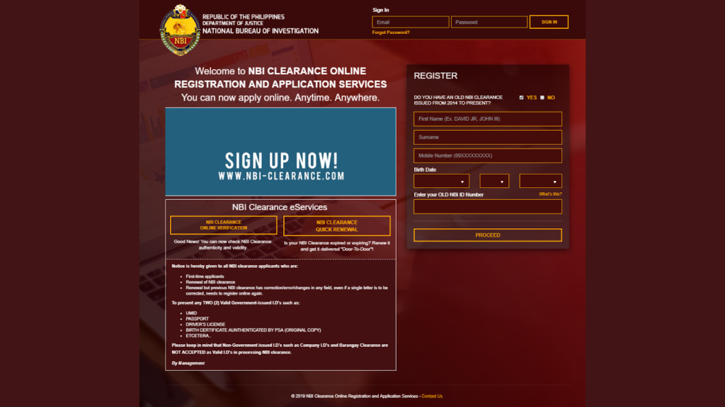 Visit the Official NBI Website